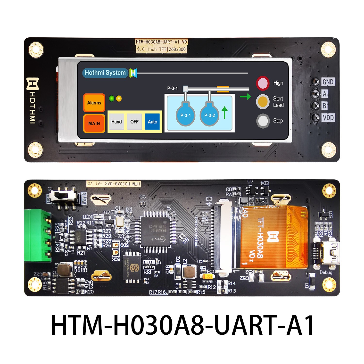 3寸 uart tft lcd 268x800 显示屏 tft 模块面板 带 lcd 控制板智能屏